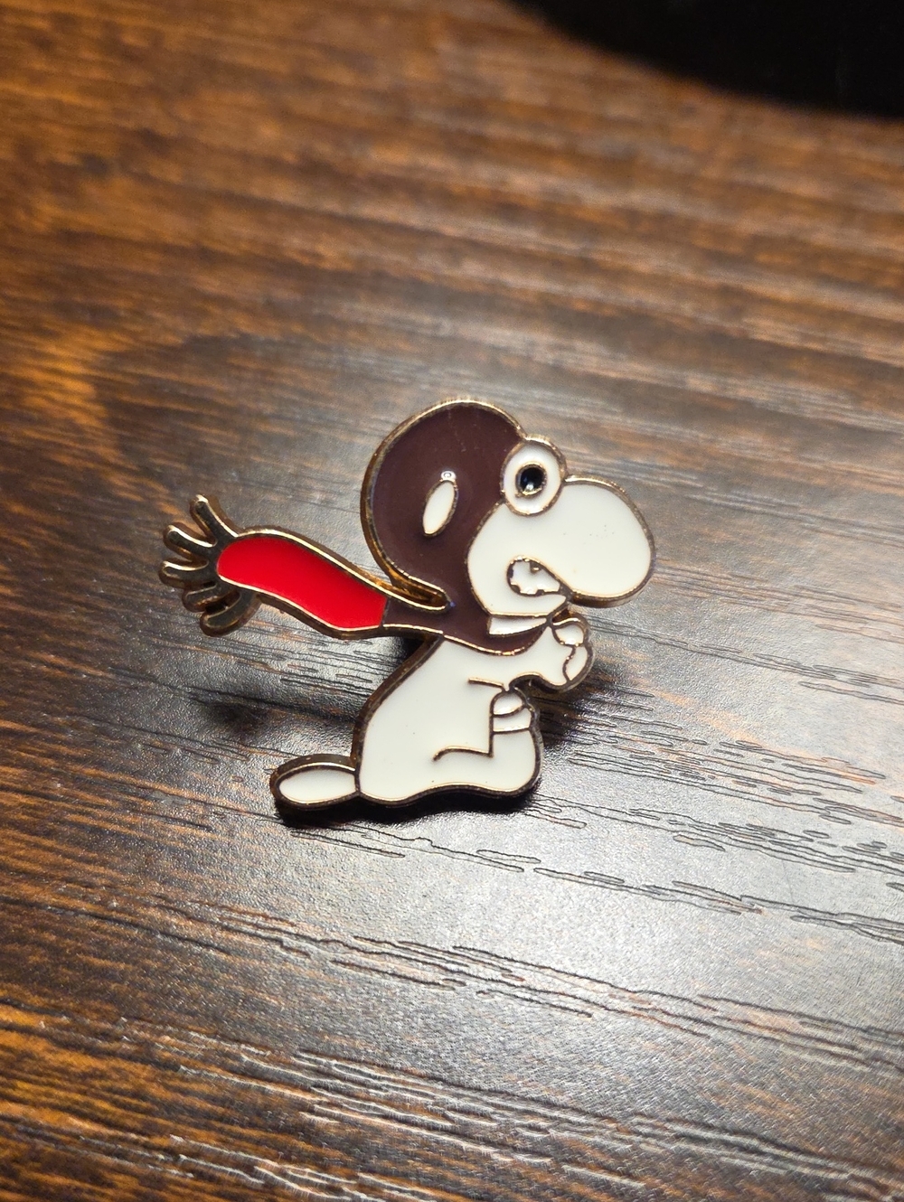 Snoopy Enamel Pin - Red Scarf Dog Character